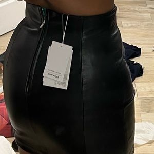 COPY - & stories leather skirt